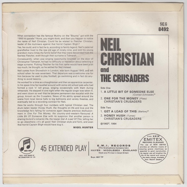 A Little Bit Of Someone Else / One For The Money / Get A Load Of This / Christians Crusaders - Honey Hush - Image 2