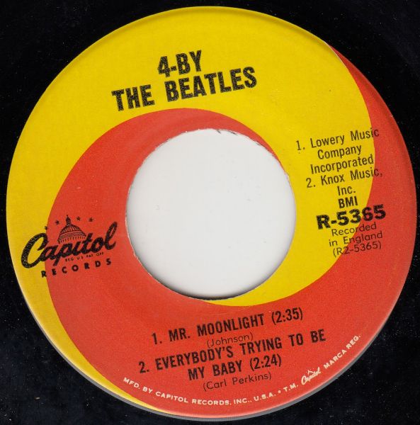4-By The Beatles : Honey Don't / I'm A Loser / Mr Moonlight / Everybody's Trying - Image 4