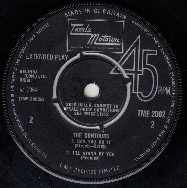 The Contours EP : Can You Jerk Like Me / That Day When She Needed Me / Can You Do It / I'll Stand By You - Image 4