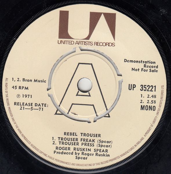 Rebel Trouser EP: Trouser Freak / Trouser Press / Release Me / Drop-Out - Image 3