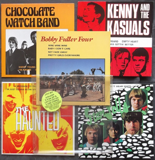 Juke Box Magazine Présente 5 EVA EP's - Kenny And The Kasuals, Chocolate Watchband, Bobby Fuller 4, The Standells, The Haunted