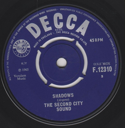 SECOND CITY SOUND - Shadows / Tchaikovsky One - 7inch (SP)