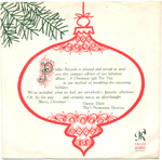Christmas EP : Sleigh Ride - Ronettes/Bells Of St. Mary - Bob B. Soxx/White Christmas - Darlene Love/ Santa Claus Is Comin' To Town - Crystals