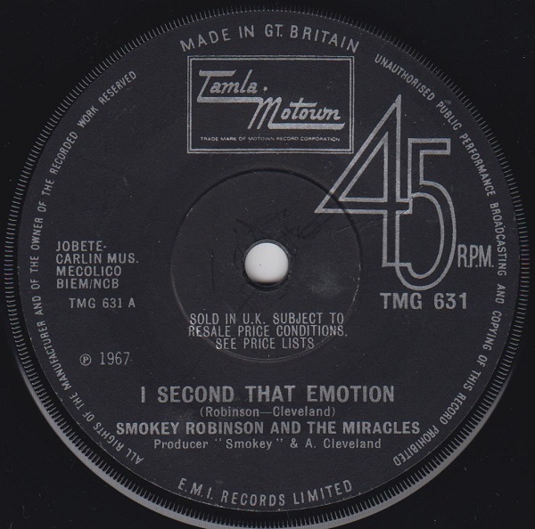 I Second That Emotion / You Must Be Love