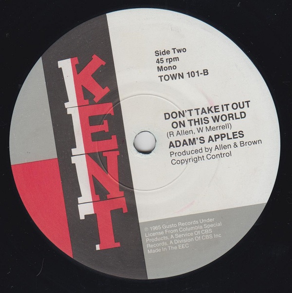 I Don't Want To Lose You / Adam's Apples - Don't Take It Out On This World