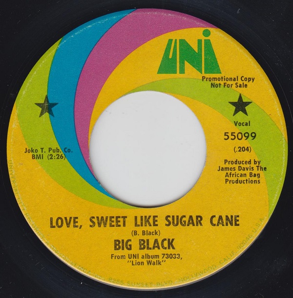 BIG BLACK - Love Sweet Like Sugar Cane / Come On Down To The Beach - 7inch (SP)