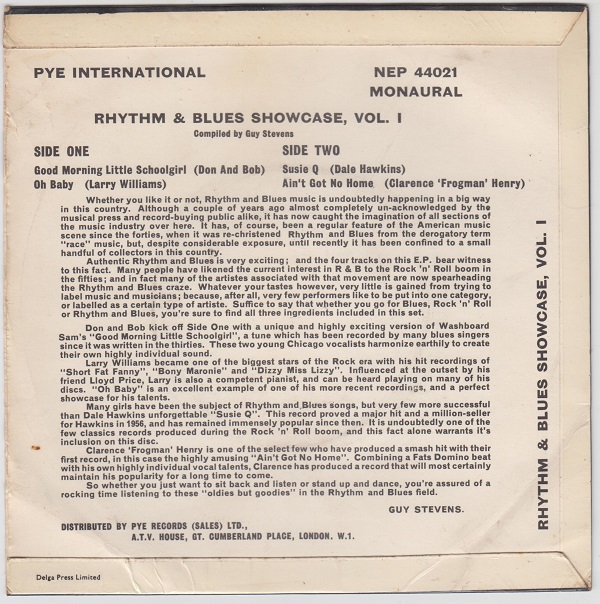 Rhythm And Blues Showcase Vol. 1 EP - Image 2