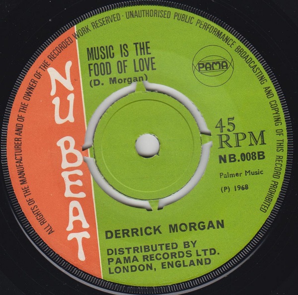 Hey Boy Hey Girl / Derrick Morgan - Music Is The Food Of Love - Image 2