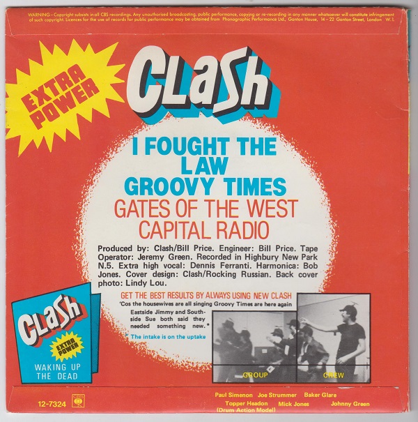 Cost Of Living E.P : I Fought The Law / Groovy Times / Gates Of The West / Capital Radio - Image 2
