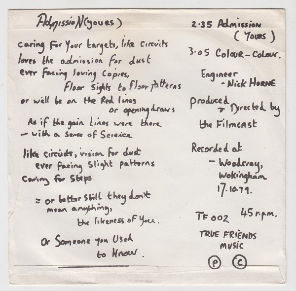 Admission (Yours) / Colour-Colour - Image 2