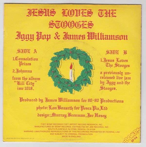 Jesus Loves The Stooges E.P. : Consolation Prizes / Johanna / Jesus Loves The Stooges - Image 2