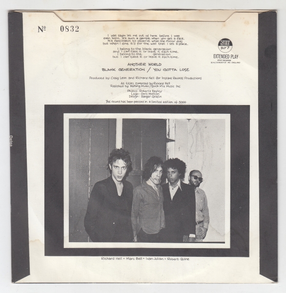 Another World / Blank Generation / You Gotta Lose - Image 2