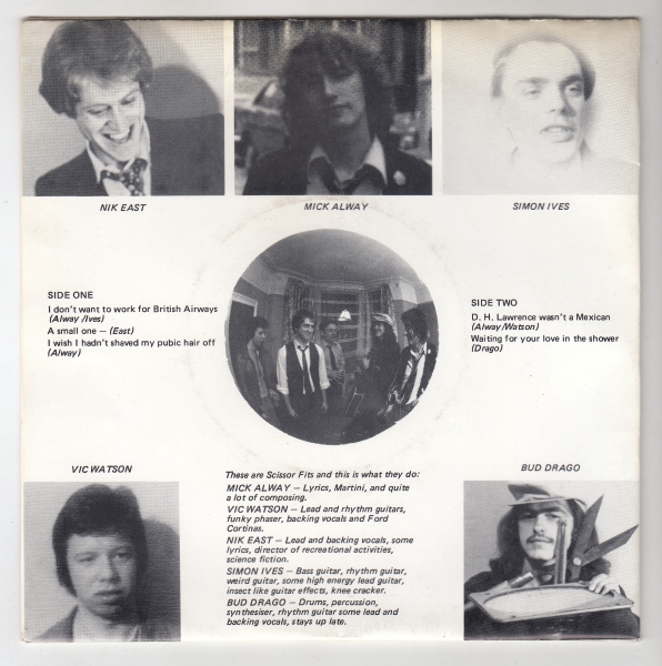 Taut, Tense, Angular E.P.: I Don't Want To Work For British Airways / A Small One / I Wish I Hadn't Shaved My Pubic Hair Off / D.H. Lawrence Wasn't A Mexican / Waiting For Your Love In The Shower - Image 2