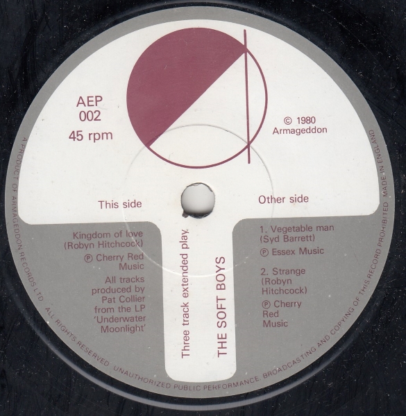 Near The Soft Boys EP : Kingdom Of Love / Vegetable Man / Strange - Image 3