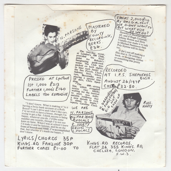 Where's Bill Grundy Now? E.P. / Part Time Punks / Where's Bill Grundy / Happy Families / Posing At The Roundhouse - Image 2