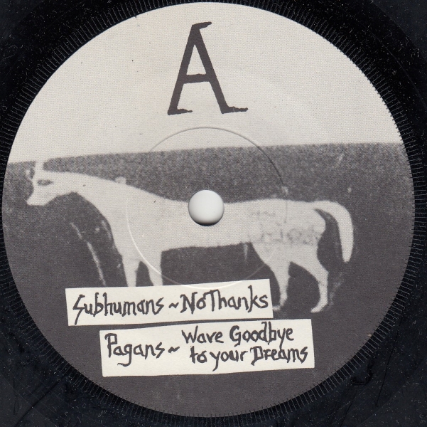 Wessex '82 EP : The Subhumans - No Thanks / Pagans - Wave Goodbye To Your Dreams / Organised Chaos - Victim / A Heads - No Rule - Image 3