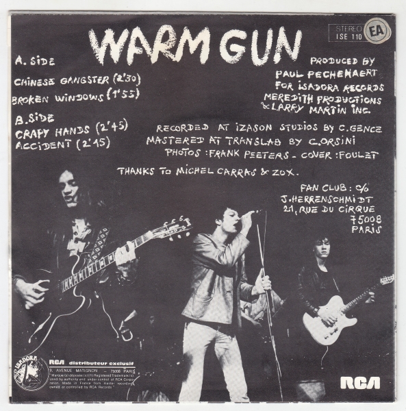 Warm Gun : Chinese Gangster / Broken Windows / Crapy Hands / Accident - Image 2