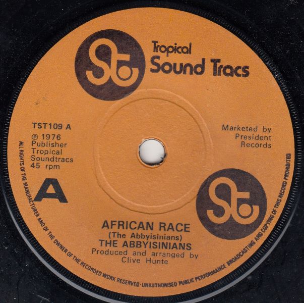 ABYSSINIANS - African Race / Satta-Amassagana - Disque 45T (SP 2 titres)