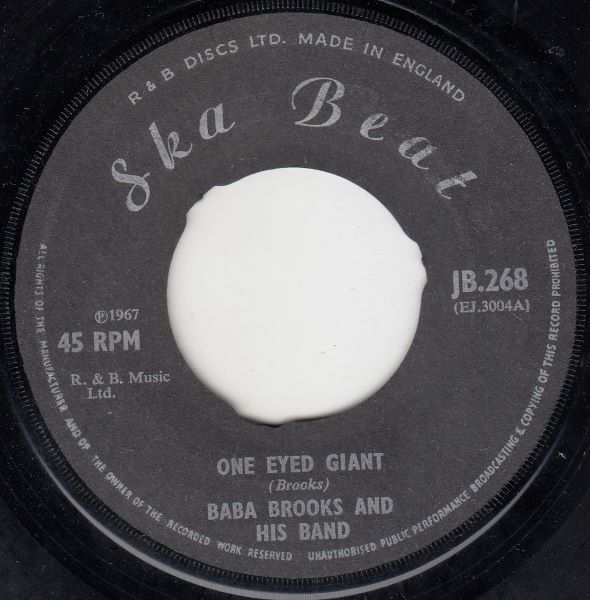 BABA BROOKS AND HIS BAND / THE DYNAMITES - One Eyed Giant / The Dynamites - Walk Out On Me - 7inch (SP)