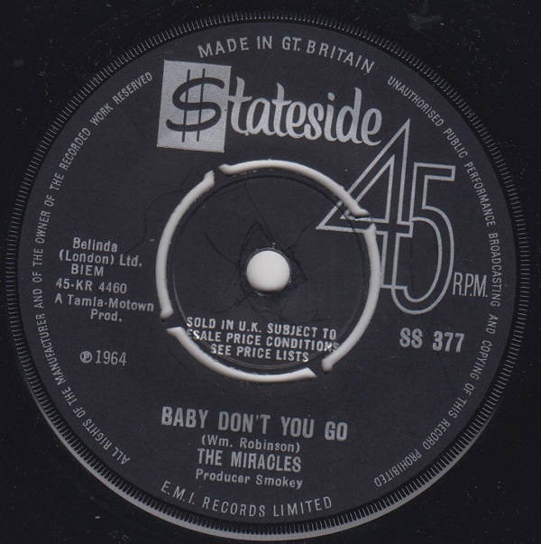 Come On Do The Jerk / Baby Don't You Go - Image 2