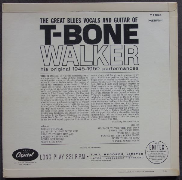 The Great Blues Vocals And Guitar Of T-Bone Walker - His Original 1945-1950 Performances - Image 3