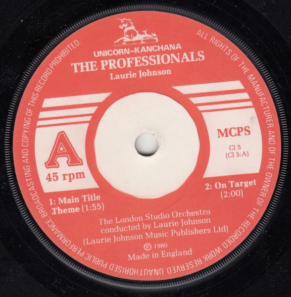 The Professionals - Main Title Theme / The Professionals - On Target / The New Avengers - Main Title Theme - Image 3