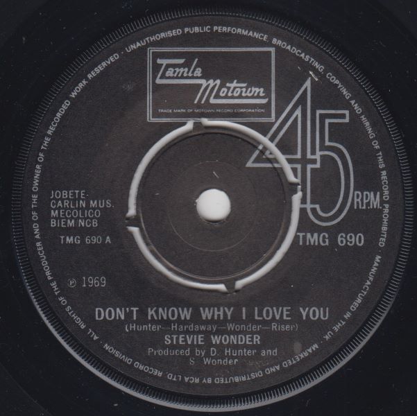 Don't Know Why I Love You / My Cherie Amour