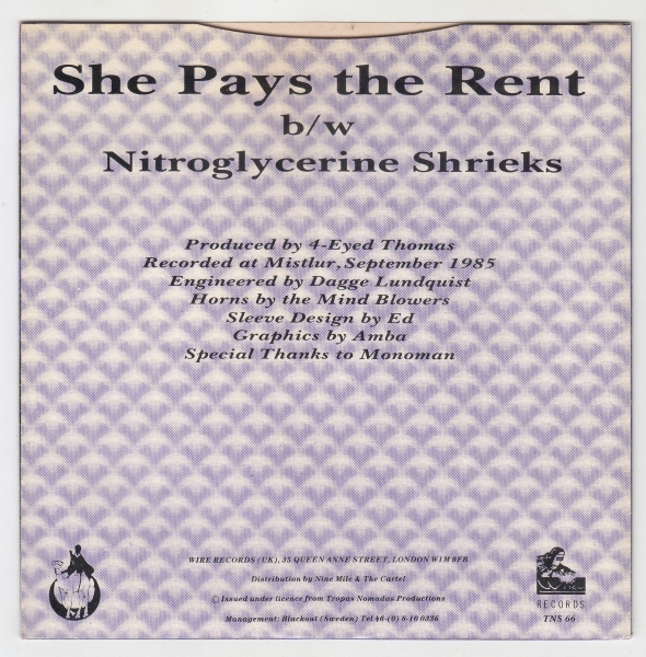 She Pays The Rent / Nitroglycerine Shrieks - Image 2
