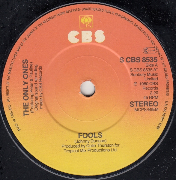 Fools / The Only Ones - Castle Built On Sand - Image 3
