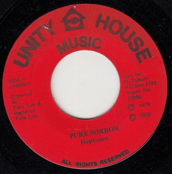 HEPTONES - Pure Sorrow / Version - Disque 45T (SP 2 titres)