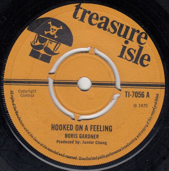BORIS GARDINER / MESSAGE - Hooked On A Feeling / Message - Turn Round Twice - Disque 45T (SP 2 titres)