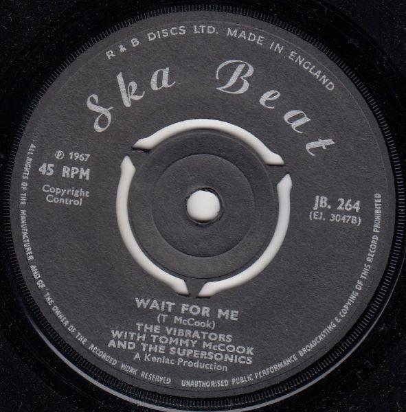 Dial 609 / The Vibrators With Tommy McCook and The Supersonics - Wait For Me - Image 2
