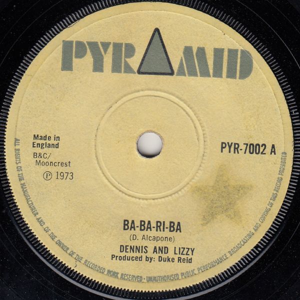 DENNIS AND LIZZY / TOMMY MCCOOK ALL STARS - Ba-Ba-Ri-Ba / Tommy McCook All Stars - Buck And The Preacher - 7inch (SP)