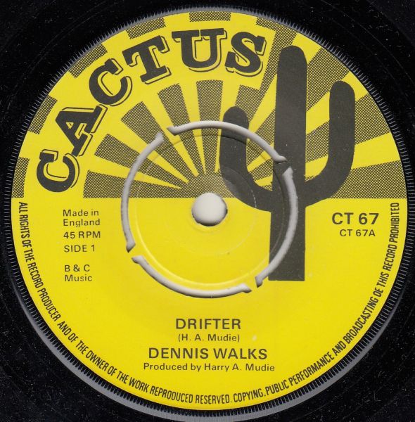 DENNIS WALKS / MUDIES ALLSTARS - Drifter / Mudies Allstars - Red Red Red Dub - 7inch (SP)
