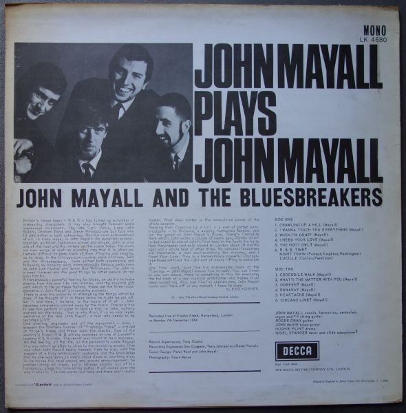 John Mayall Plays John Mayall Live At Klooks Kleek - Image 2